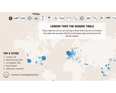 Voici la carte mondiale du #foodporn d’après Instagram